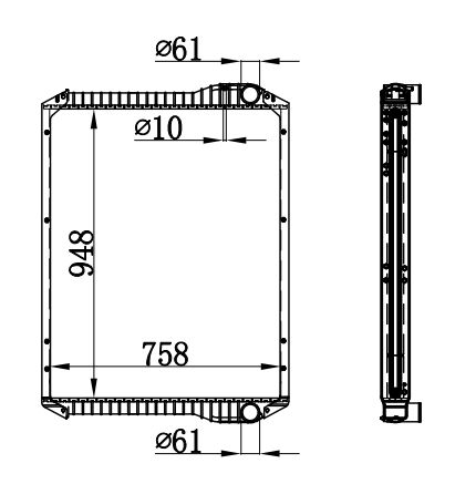 Radiator FOR HINO RANBOW KK-HR1J J08C