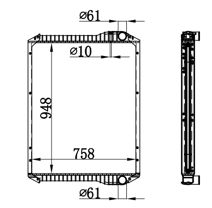 Radiator FOR HINO RANBOW KK-HR1J J08C