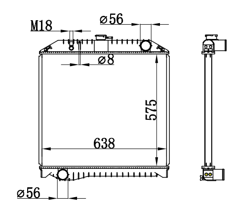 Radiator FOR HINO RANGER KC-FD1J J08C'94-99