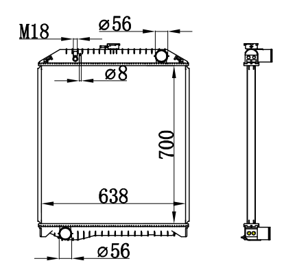 Radiator FOR HINO RANGER KC-FD1J J06C'
94-99