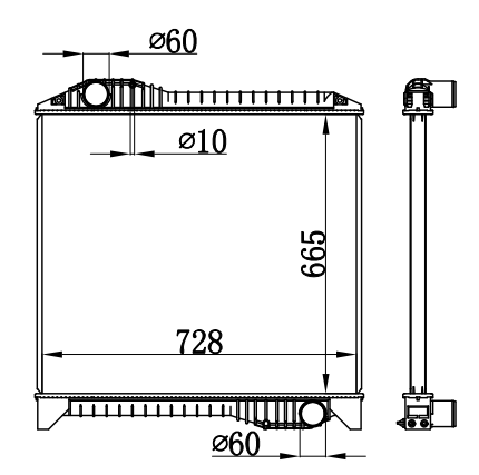 Radiator FOR HINO PROFIA V8
