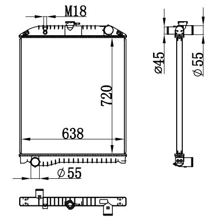 Radiator FOR HINO