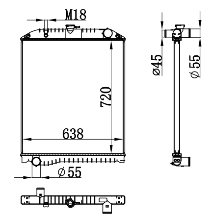 Radiator FOR HINO