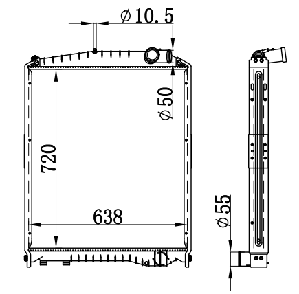 Radiator FOR HINO