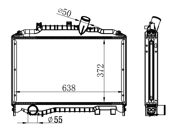 Radiator FOR HINO