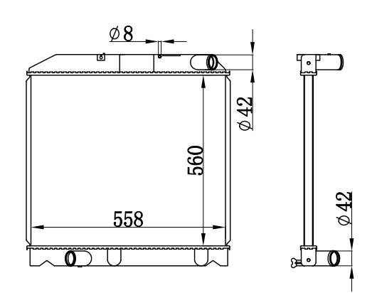 Radiator FOR HINO HINO DUTRO 300 SIN TAPA 10- MT