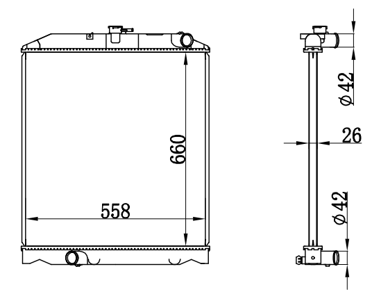 Radiator FOR HINO HINO FC MT