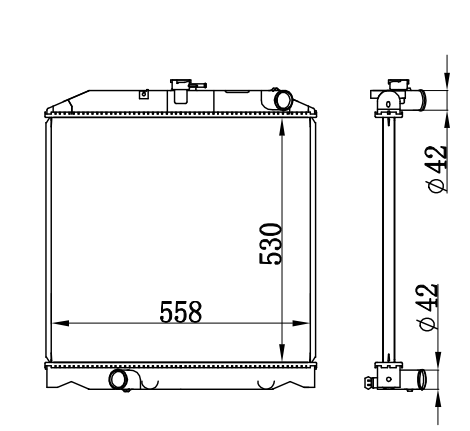 Radiator FOR HINO HINO DUTRO CON TAPA 07- MT