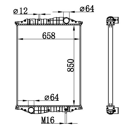 Radiator FOR BENZ KASSBOHRER'C457 TRUCK