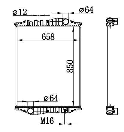 Radiator FOR BENZ KASSBOHRER'C457 TRUCK