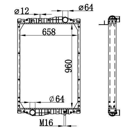 Radiator FOR BENZ KASSBOHRER'C457 TRUCK