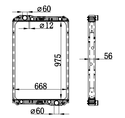 Radiator FOR BENZ MERCEDES AXOR 18 TONS 01-04 MT