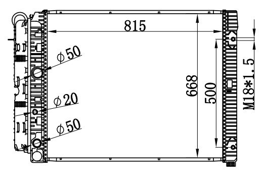 Radiator FOR BENZ MERCEDES ATEGO 18 TONS 97-