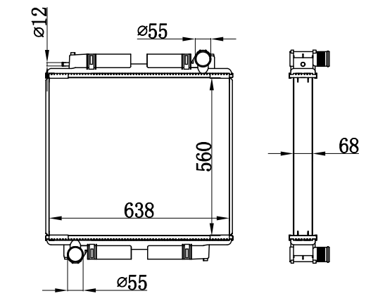 Radiator FOR BENZ  MERCEDES BEMS BUS