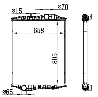 Radiator FOR BENZ KASSBOHRER' C457 TRUCK