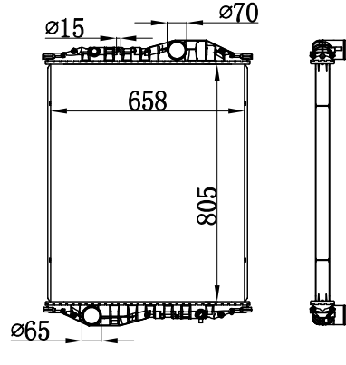 Radiator FOR BENZ KASSBOHRER' C457 TRUCK