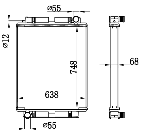 Radiator FOR BENZ MERCEDES BEMZ BUS  MT
