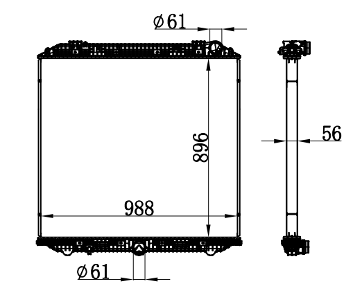 Radiator FOR BENZ :Mercedes Benz NG90 12 92-95 AT