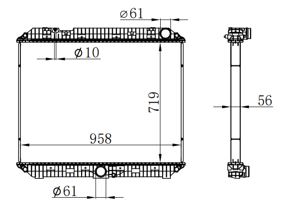 Radiator FOR BENZ MERCEDES-BENZ ACTROS MP4 2011 MT