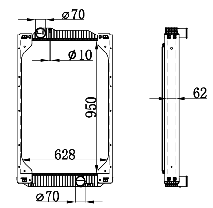 Radiator FOR HYUNDAI  universe 00- MT