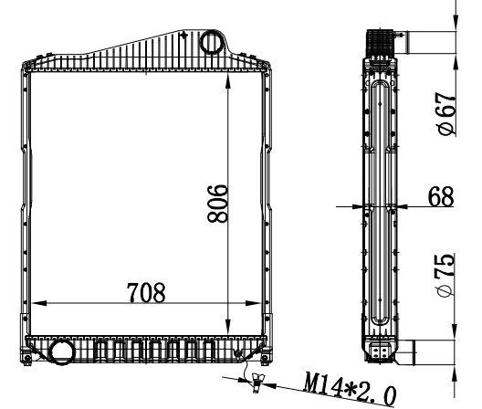 Radiator FOR HYUNDAI  Powertech Radiato