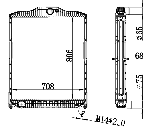 Radiator FOR HYUNDAI  GOLD TRUCK 24T