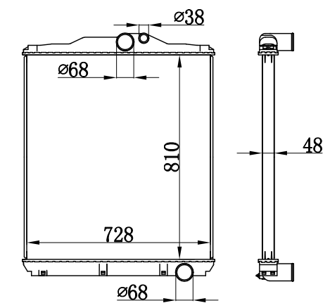 Radiator FOR MITSUBISHI SUPER GREAT FP54JE' 96-