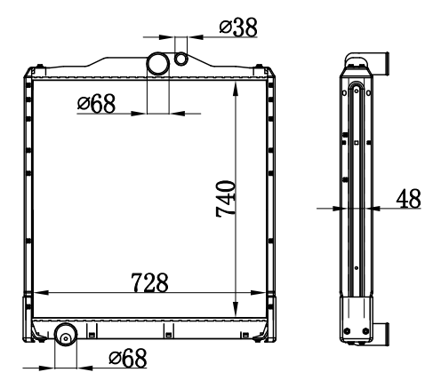Radiator FOR MITSUBISHI SUPER GREAT FU577UX 6D24' 96-