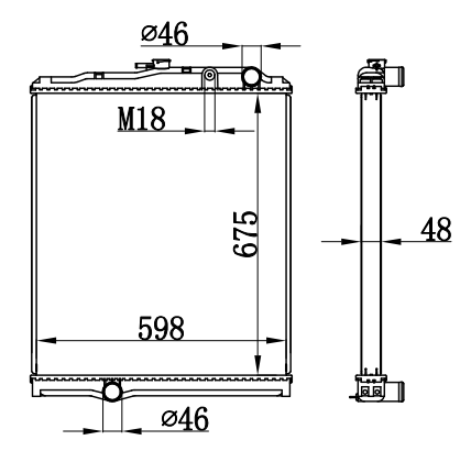 Radiator FOR MITSUBISHI FUSO FIGHTER 11 TON 07-