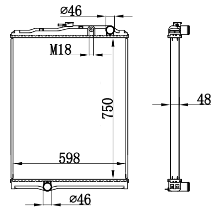 Radiator FOR MITSUBISHI FUSO FIGHTER 11 TON 07-