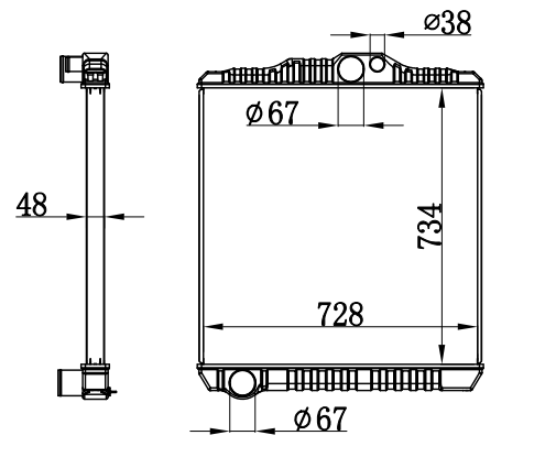 Radiator FOR MITSUBISHI SUPER GREAT KC-FV513H BW22 96-00