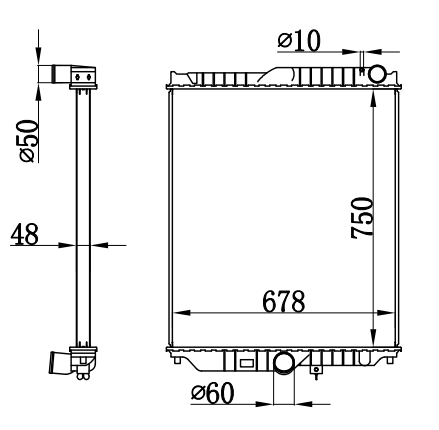 Radiator FOR MITSUBISHI UD 380