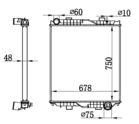 Radiator FOR NISSAN UD KK-CD48/CG48 00-