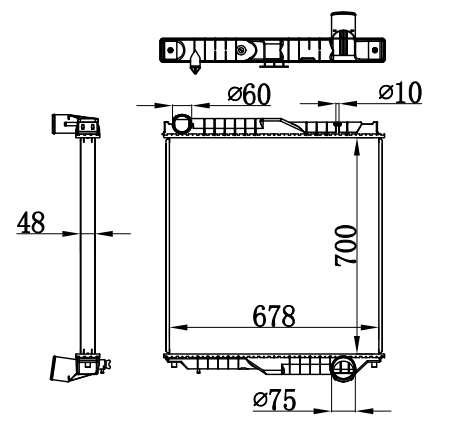 Radiator FOR NISSAN UD KC-CD53/CG53 97-