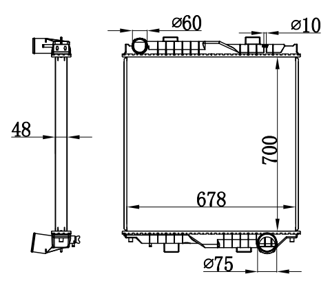 Radiator FOR NISSAN UD KC-CK531K 98-
