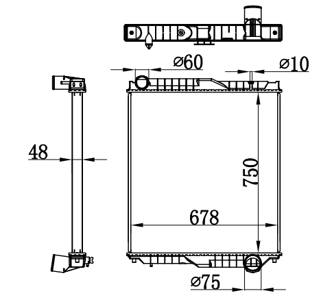Radiator FOR NISSAN UD KC-CD48C 98-