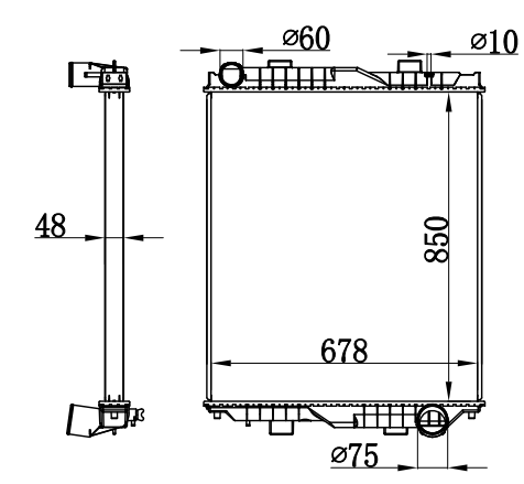 Radiator FOR NISSAN :UD KK-CW55Y/KL-CK632B 00-