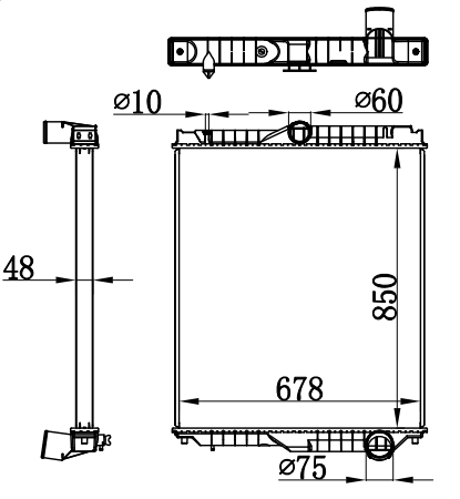 Radiator FOR NISSAN UD KL-CK52B 00-/KC-CK541B 98-