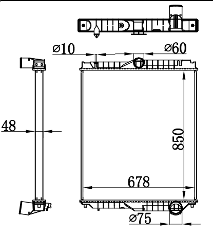 Radiator FOR NISSAN UD KL-CK52B 00-/KC-CK541B 98-