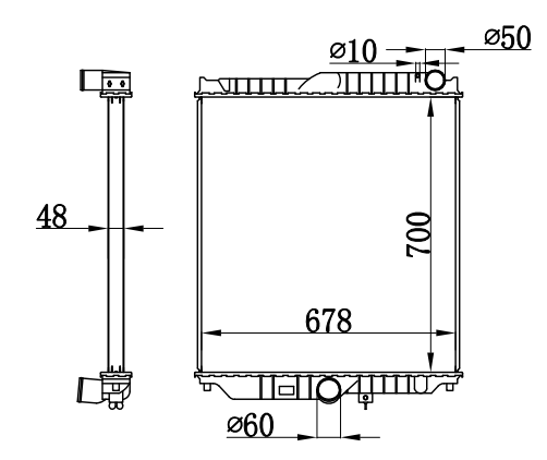 Radiator FOR NISSAN UD KC-CD45/CV45/CW45 98-