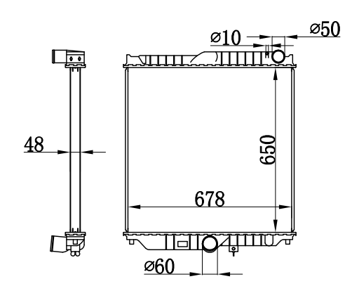 Radiator FOR NISSAN UD KC-CD32 97-/CV32 96-