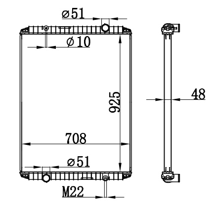 Radiator FOR RENAULT RVI MAXTER  340 92-