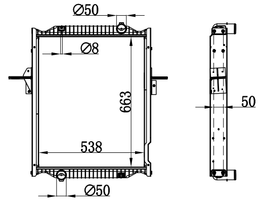 Radiator FOR RENAULT RENAULT RVI MIDLUM 00- MT