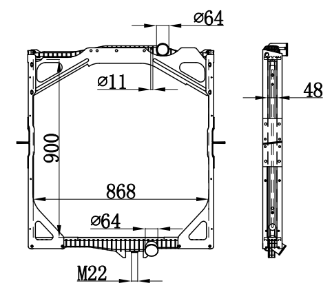 Radiator FOR VOLVO TERBERG FH 12 420 HP
93-99