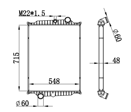 Radiator FOR VOLVO VOLVO FL 6 
91-99