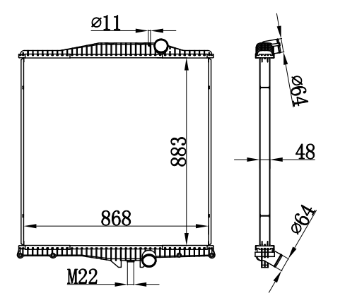 Radiator FOR VOLVO VHP SERIES