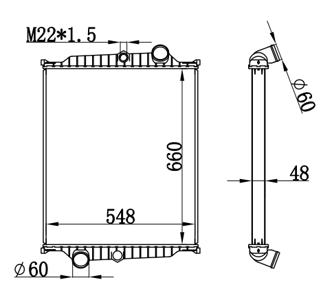 Radiator FOR VOLVO FL L 170
85-