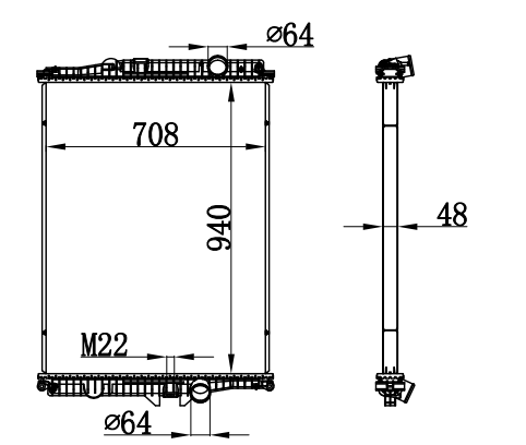 Radiator FOR VOLVO FH450 model 14- MT